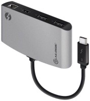 Czytnik kart pamięci / hub USB ALOGIC ThunderBolt 3 Dual DisplayPort PORTABLE Docking Station with 4K 