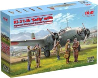 Фото - Збірна модель ICM Ki-21-Ib Sally with Japanese Pilots and Ground Personnel (1:48) 