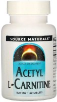 Фото - Спалювач жиру Source Naturals Acetyl L-Carnitine 500 mg 60 tab 60 шт