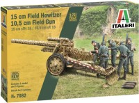 Фото - Збірна модель ITALERI 15 cm Field Howitzer / 10.5 cm Field Gun (1:72) 