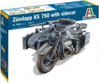 Фото - Збірна модель ITALERI Zundapp KS 750 With Sidecar (1:9) 