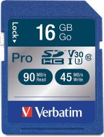 Фото - Карта пам'яті Verbatim Pro 600X SDHC Memory Card, UHS-I V30 U3 Class 10 16 ГБ