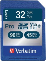 Фото - Карта пам'яті Verbatim Pro 600X SDHC Memory Card, UHS-I V30 U3 Class 10 32 ГБ