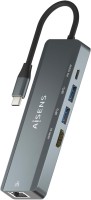 Кардридер / USB-хаб Aisens ASUC-5P011-GR 