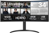 Фото - Монітор LG UltraWide 34WR55QK 34 "  чорний