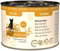 Корм для кішок Catz Finefood Classic Canned Kitten Beef/Veal 200 g 