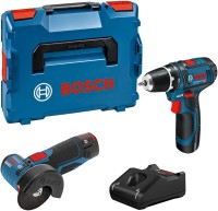 Фото - Набір електроінструменту Bosch GSR 12V-15 + GWS 12V-76 Professional 0615990N2U 