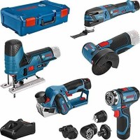 Набір електроінструменту Bosch GSR 12V-15 FC + GHO 12V-20 + GWS 12V-76 + GST 12V-70 + GOP 12V-28 Professional 0615A0017D 