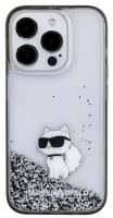 Фото - Чохол Karl Lagerfeld Liquid Glitter Choupette for iPhone 15 Pro 