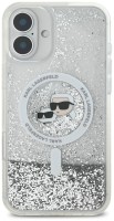 Zdjęcia - Etui Karl Lagerfeld Liquid Glitter Karl&Choupette Heads for iPhone 16 