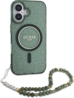 Zdjęcia - Etui GUESS IML Glitter with Pearl Strap for iPhone 16 Plus 