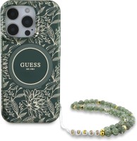 Zdjęcia - Etui GUESS IML Flowers Allover Electro with Pearl Strap for iPhone 16 Pro 