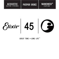 Фото - Струни Elixir Acoustic Nanoweb Phosphor Bronze Single 45 