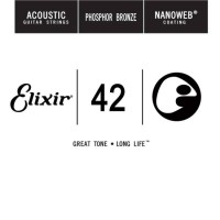 Zdjęcia - Struny Elixir Acoustic Nanoweb Phosphor Bronze Single 42 