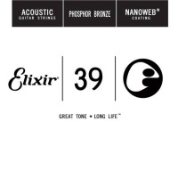 Zdjęcia - Struny Elixir Acoustic Nanoweb Phosphor Bronze Single 39 