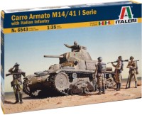 Фото - Збірна модель ITALERI Carro Armato M14/41 L Serie With Italian Infantry (1:35) 