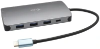 Zdjęcia - Czytnik kart pamięci / hub USB i-Tec USB-C Metal Nano Dock HDMI/VGA with LAN + Charger 100W 