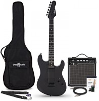 Gitara Gear4music LA Select Modern Blackout Electric Guitar Amp Pack 