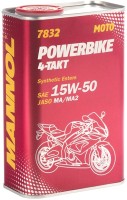 Zdjęcia - Olej silnikowy Mannol 7832 4-Takt Powerbike 15W-50 1L 1 l