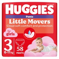 Фото - Підгузки Huggies Little Movers Pants For Girls 3 / 58 pcs 