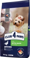 Zdjęcia - Karm dla psów Club 4 Paws Adult Small Breeds Duck 14 kg 