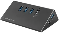 Кардридер / USB-хаб LC-Power LC-HUB-ALU-2B-4 