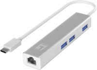 Zdjęcia - Czytnik kart pamięci / hub USB LevelOne Gigabit USB-C Network Adapter with USB Hub 