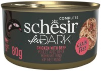 Zdjęcia - Karma dla kotów Schesir After Dark Chicken/Beef Canned 80 g 