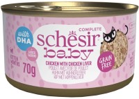 Zdjęcia - Karma dla kotów Schesir Baby Chicken/Chicken Liver Canned 70 g 