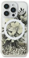 Zdjęcia - Etui GUESS Flower Liquid Glitter MagSafe for iPhone 16 Pro Max 