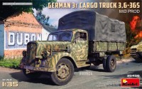 Zdjęcia - Model do sklejania (modelarstwo) MiniArt German 3t Cargo Truck 3.6-36s Mid Prod (1:35) 