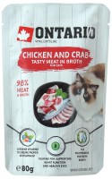 Фото - Корм для кішок Ontario Adult Chicken/Crab Pouch 80 g 