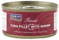 Корм для кішок Fish4Cats Finest Tuna Fillet With Shrimp 70 g 