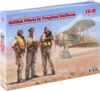 Фото - Збірна модель ICM British Pilots in Tropical Uniform (1939-1943) (1:32) 