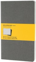 Zdjęcia - Notatnik Moleskine Set of 3 Squared Cahier Journals Large Grey 