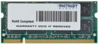 Фото - Оперативна пам'ять Patriot Memory Signature SO-DIMM DDR3 1x2Gb PSD22G6672S