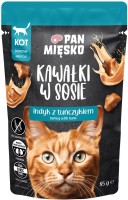 Фото - Корм для кішок PAN MIESKO Adult Turkey/Tuna in Sauce 85 g