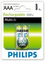 Акумулятор / батарейка Philips MultiLife 2xAAA 800 mAh 