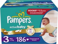 Zdjęcia - Pielucha Pampers Active Baby 3 / 186 pcs 