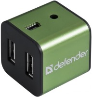 Zdjęcia - Czytnik kart pamięci / hub USB Defender Quadro Iron 