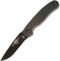 Nóż / multitool Ontario RAT Black Plain 