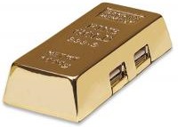 Zdjęcia - Czytnik kart pamięci / hub USB MANHATTAN Gold Bar 