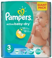 Zdjęcia - Pielucha Pampers Active Baby-Dry 3 / 96 psc 