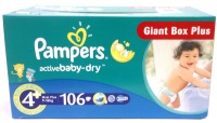 Zdjęcia - Pielucha Pampers Active Baby-Dry 4 Plus / 106 pcs 