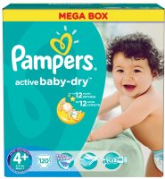 Pielucha Pampers Active Baby-Dry 4 Plus / 120 pcs 