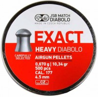 Фото - Кулі й патрони JSB Diabolo Exact Heavy 4.5 mm 0.67 g 500 pcs 