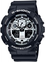 Фото - Наручний годинник Casio G-Shock GA-100BW-1A 