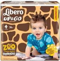 Zdjęcia - Pielucha Libero Up and Go Zoo Collection 4 / 74 pcs 