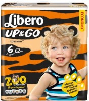 Фото - Підгузки Libero Up and Go Zoo Collection 6 / 62 pcs 