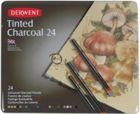 Zdjęcia - Ołówek Derwent Tinted Charcoal Set of 24 